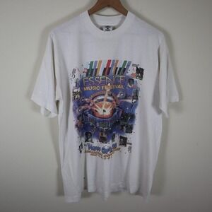 Vintage 1996 Essence Music Festival Shirt TLC Stevie Wonder Rap Tee XL 22.5x29